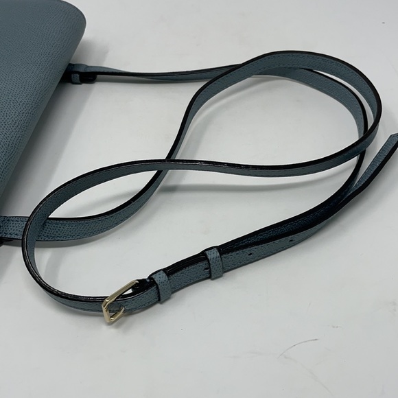 Valextra Twist crossbody bag Blue Textured Leather - Picture 7 of 16